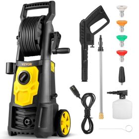 VEVOR Electric Pressure Washer, 2000 PSI, Max 1.65 GPM Power Washer w/ 30 ft Hose & Reel, 5 Quick Connect Nozzles, Foam Cannon