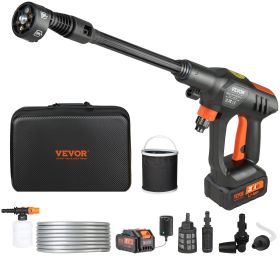 VEVOR Cordless Pressure Washer, 652-PSI 1.1 GPM Portable Power Cleaner, Handheld High-Pressure Car Washer Gun with 4.0Ah Battery, Charger