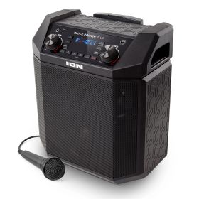 Audio Block Rocker Plus - Portable Bluetooth Speaker 100W W/Battery, Karaoke Microphone, AM FM Radio, Wheels & Telescopic Handle and USB Charging