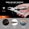 VEVOR 17-In-1 Multitool Pliers, Multi Tool Pliers, Cutters, K-nife, Scissors Ruler, Screwdrivers, Wood Saw