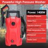 Electric High Pressure Washer 3000PSI Max 2.6GPM Powerful Car Washer Pressure Cleaner with Adjustable Spray Nozzle Soap Dispenser IPX5 Waterproof for