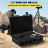 VEVOR Waterproof Hard Case, 19 x 14 x 5 Inches, with Customizable Foam, Portable Protective Hard Camera Case, Shockproof for Laptop, Pistol, Camera