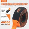 VEVOR Recovery Tow Strap 4" x 30', 46,500 lbs Break Strength, Triple Reinforced Loop Straps, Tree Saver, Off Road Towing and Recovery