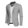 Mens Blazer Slim Fit Sport Coats Suit Jacket for Daily Business and Prom Party