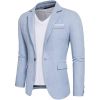 Mens Casual Blazers 1 Button Slim Fit Suit Jackets Lightweight Sport Coats