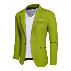 Mens Blazer Slim Fit Sport Coats Suit Jacket for Daily Business and Prom Party (Color: green, size: M)