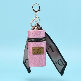 Personalized Mini Self Defense Keychains Suitcase Set Custom Combo Available (Color: Pink, Style: Lipstick Bag)