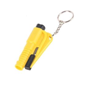 Personalized Mini Self Defense Keychains Suitcase Set Custom Combo Available (Color: Yellow, Style: Window Breaker)