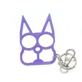 Personalized Mini Self Defense Keychains Suitcase Set Custom Combo Available (Color: Purple, Style: Double Finger Snap)