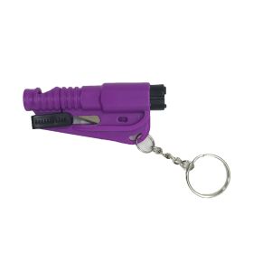 Personalized Mini Self Defense Keychains Suitcase Set Custom Combo Available (Color: Purple, Style: Window Breaker)