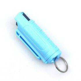 Personalized Mini Self Defense Keychains Suitcase Set Custom Combo Available (Color: cyan, Style: Pepper Spray)