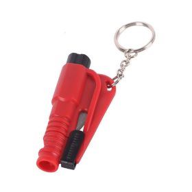 Personalized Mini Self Defense Keychains Suitcase Set Custom Combo Available (Color: Red, Style: Window Breaker)