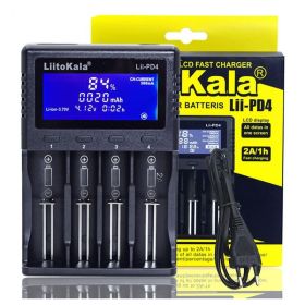 Lii-PD4 Lii-PD2 Lii-402 Lii202 Lii100 18650 Charger Universal Smart Charger for 26650 18650 21700 18500 AA AAA battery (Socket Standard: US, Color: Lii-PD4 standard)