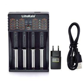 Lii-PD4 Lii-PD2 Lii-402 Lii202 Lii100 18650 Charger Universal Smart Charger for 26650 18650 21700 18500 AA AAA battery (Socket Standard: US, Color: Lii-402 full set)