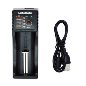 Lii-PD4 Lii-PD2 Lii-402 Lii202 Lii100 18650 Charger Universal Smart Charger for 26650 18650 21700 18500 AA AAA battery (Socket Standard: US, Color: Lii-100 standard)