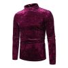 Mens Velvet Shirts Long Sleeve Soft Casual Button Down Shirt