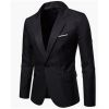 Men's Solid Color Suit Jackets Slim Fit Casual Jackets Suit Collar Single Row One Button Blazers