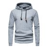 Mens Hoodies Pullover Long Sleeve Knit Hooded Sweatshirt