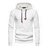 Mens Hoodies Pullover Long Sleeve Knit Hooded Sweatshirt