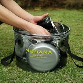 Outdoor Folding Bucket Camping Car Portable Bucket (Capacity: 20L, Color: green)