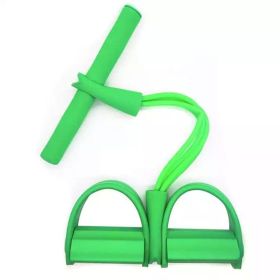 Pedal Puller Resistance Band For Fitness Sit-up Yoga Exercise (Color: green)