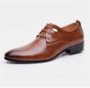 Men's leather shoes British retro pointed men's trend color bright leather business leather shoes fashion men's casual shoes