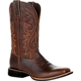 Men's Red Reno Western Cowboy Pointed Toe Knee High Pull On Tabs Boots (Color: Brown, size: 45)