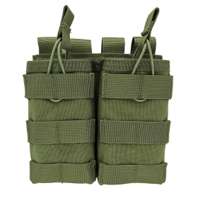 Molle Open Top Double Triple Mag Pouch (Color: green, size: Double)