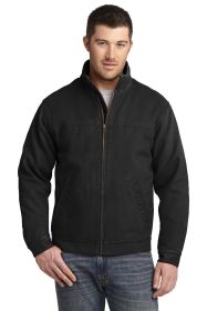 CornerStone Washed Duck Cloth Flannel-Lined Work Jacket CSJ40 (Color: Black, size: L)