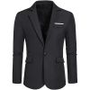 Mens Casual Blazers 1 Button Slim Fit Suit Jackets Lightweight Sport Coats