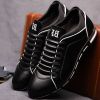 Spring Autumn New Men Shoes Casual Sneakers Fashion Solid Leather Shoes Formal Business Sport Flat Round Toe Light Breathable