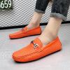 2024 men's bean shoes casual leather shoes with a slip-on loafers