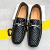 2024 men's bean shoes casual leather shoes with a slip-on loafers