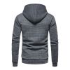 Mens Hoodies Pullover Long Sleeve Knit Hooded Sweatshirt