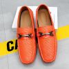 2024 men's bean shoes casual leather shoes with a slip-on loafers