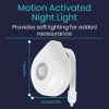 1pc Motion Activated Toilet Night Light; 8 LED Vibrant Color Options; Flexible Sizing For Standard Or Elongated Toilet Bathroom; Outdoor Travel Access