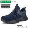 JIEFU Non Slip Shoes for Men Food Service Slip On Sneakers Men Steel Toe Shoes for Work Comfortable Construction Safety Footwear