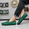 2024 men's bean shoes casual leather shoes with a slip-on loafers