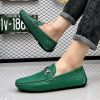 2024 men's bean shoes casual leather shoes with a slip-on loafers