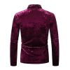 Mens Velvet Shirts Long Sleeve Soft Casual Button Down Shirt