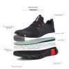 JIEFU Anti Smash and Stab Tolerant Whippersnapper Breathable Anti Odor Flying Fabric Safety Shoes