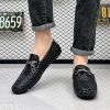 2024 men's bean shoes casual leather shoes with a slip-on loafers