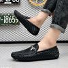 2024 men's bean shoes casual leather shoes with a slip-on loafers