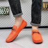 2024 men's bean shoes casual leather shoes with a slip-on loafers